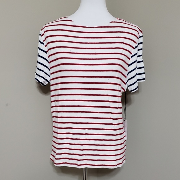 Red, white, and blue striped tee - Picture 2 of 5